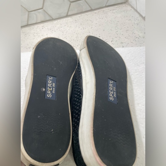 Sperry Woman’s ‘Seaside’ Woven Embossed Suede Slip On Loafer Size 8 Black - Picture 7 of 7